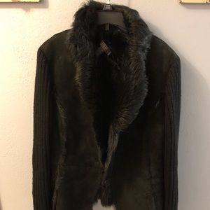Laundry suede and fur jacket
